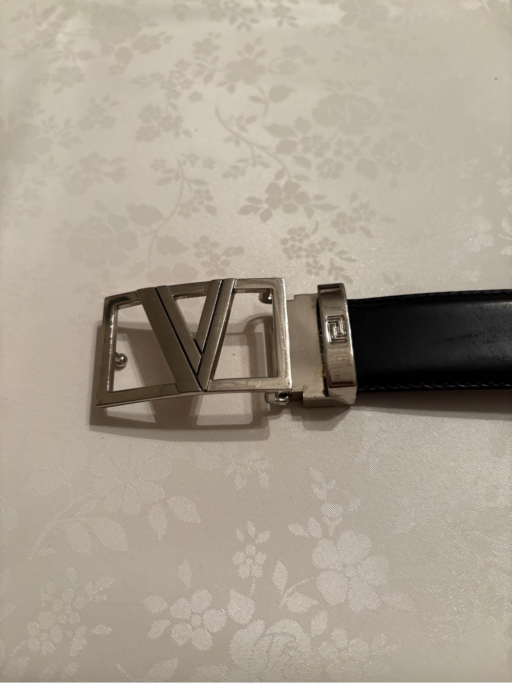 Vintage Versace Greca Leather Belt
